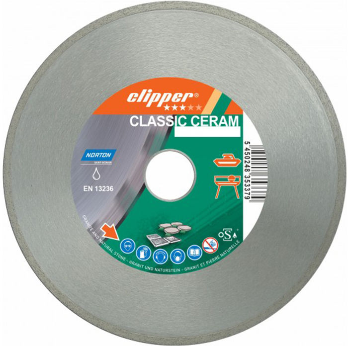 Disque diamant CLASSIC CERAMIC Ø230 x 25 4 mm NORTON CLIPPER