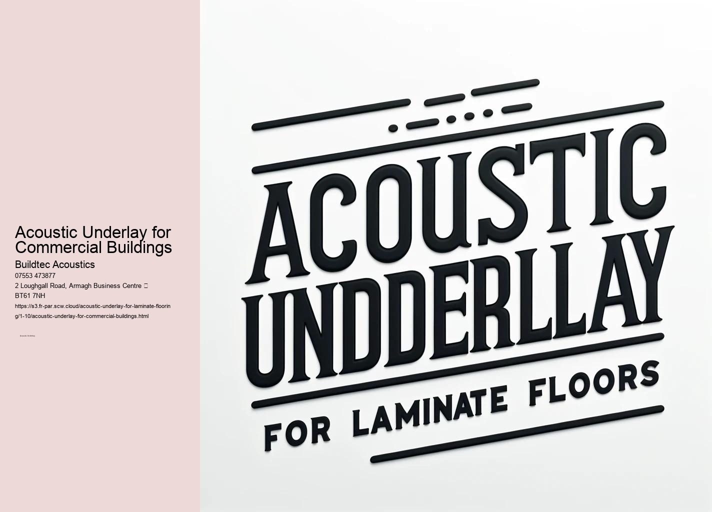 Introduction to Acoustic Underlay