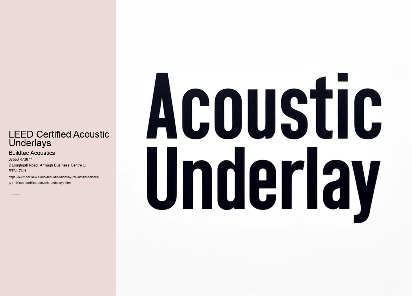 Understanding How Acoustic Underlays Work