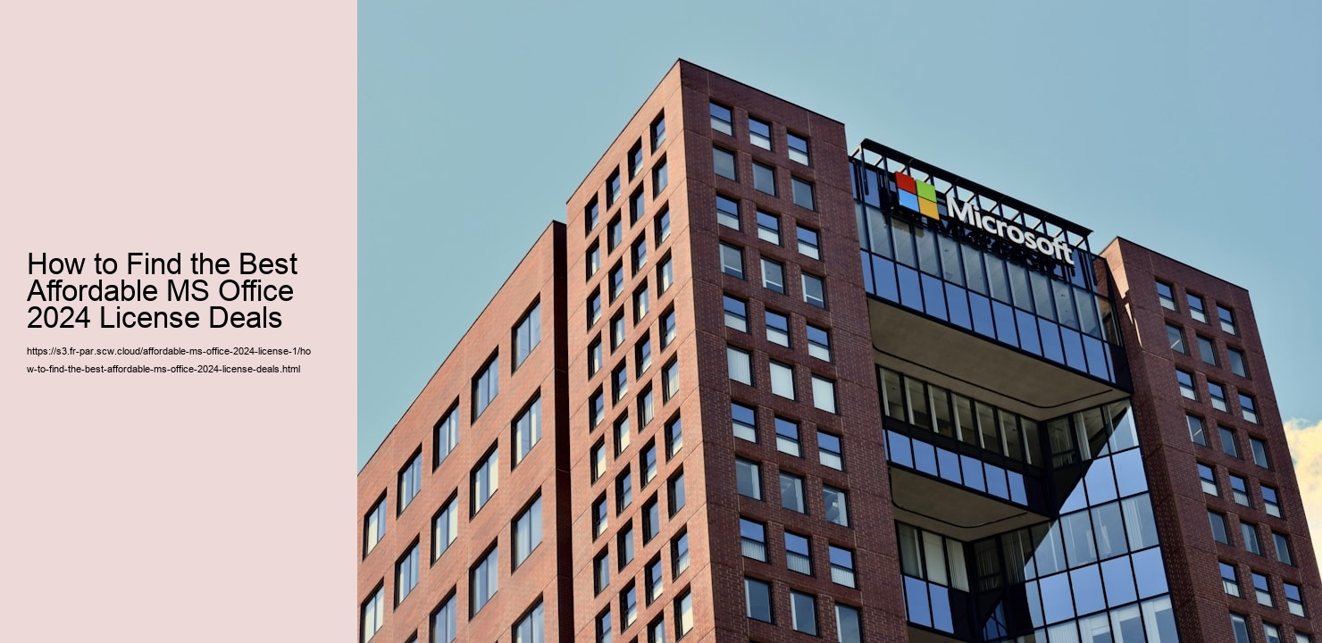 How to Find the Best Affordable MS Office 2024 License Deals