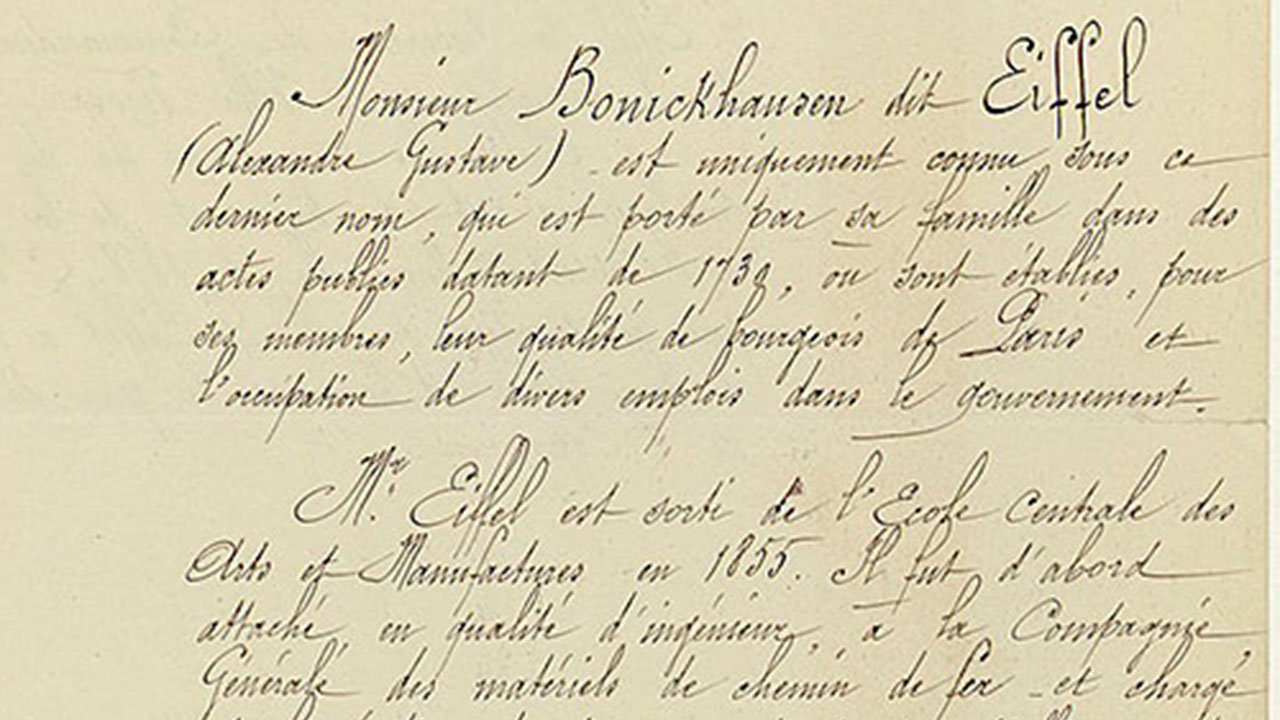 Extrait d'un courrier manuscrit à l'encre noire sur papier jauni.