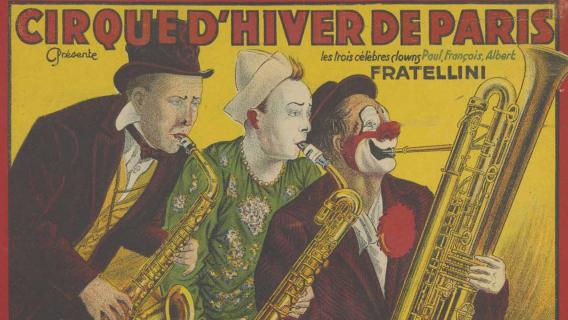 Petite affiche du trio Fratellini. Petite affiche du trio Fratellini.