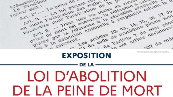 Affiche de l'exposition sur la peine de mort