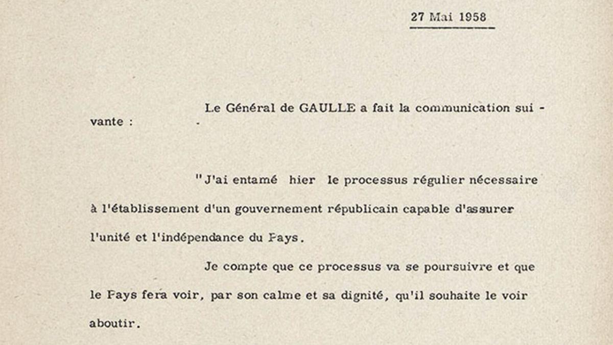 Document sur le général de Gaulle Document sur le général de Gaulle