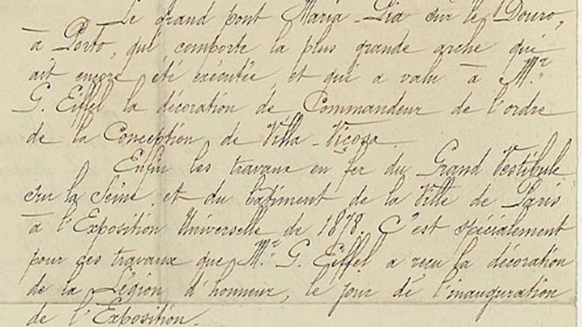 Extrait d'un courrier manuscrit à l'encre noire sur papier jauni.