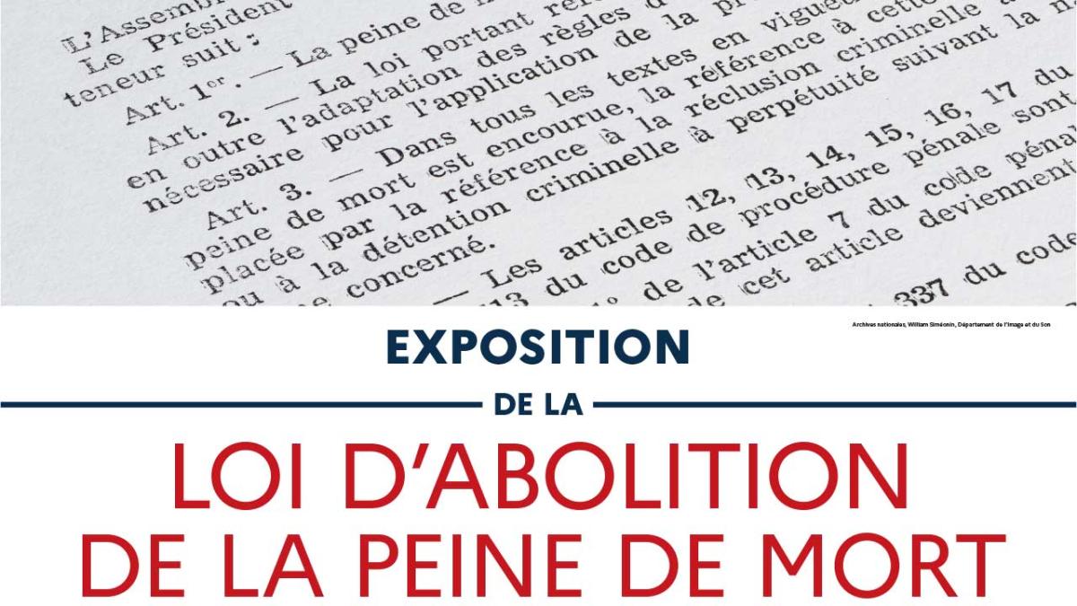 Affiche de l'exposition sur la peine de mort Affiche de l'exposition sur la peine de mort
