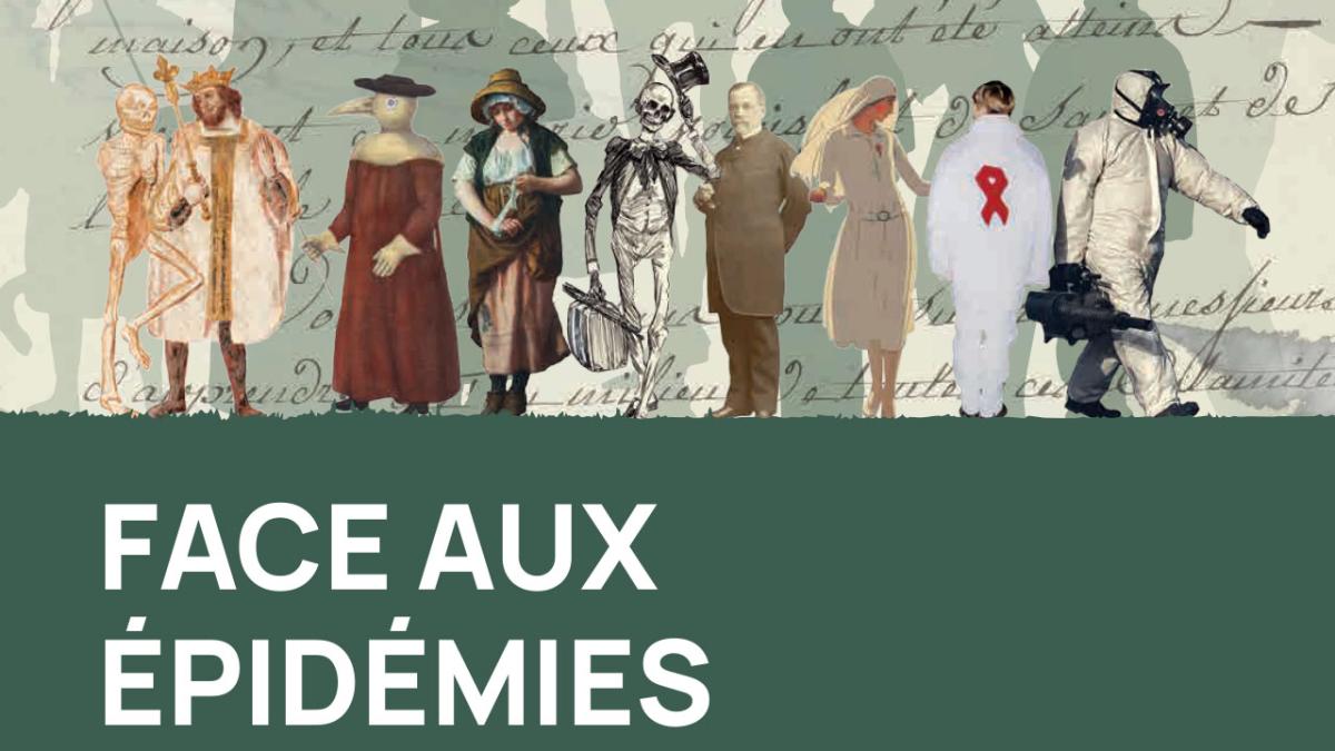 Affiche de l'exposition Face aux épidémies Affiche de l'exposition Face aux épidémies