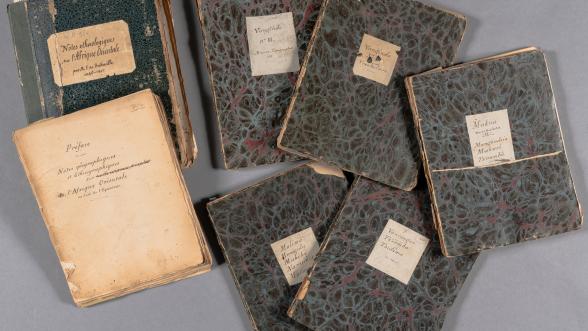 Plusieurs carnets issus du fonds Froberville