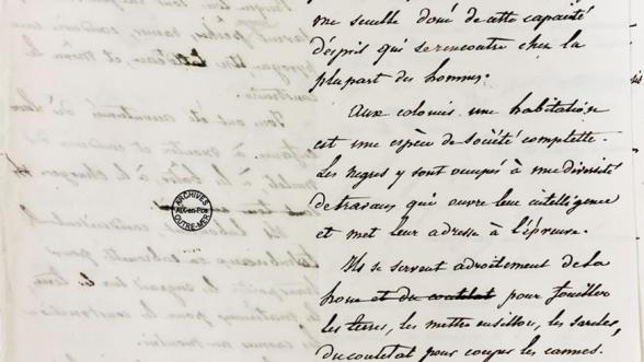 Note manuscrite à l'encre