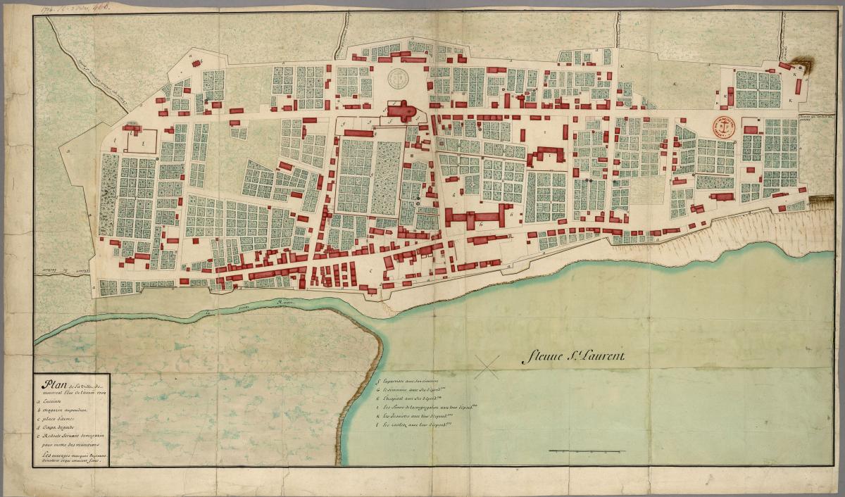 Plan dessiné et aquarellé