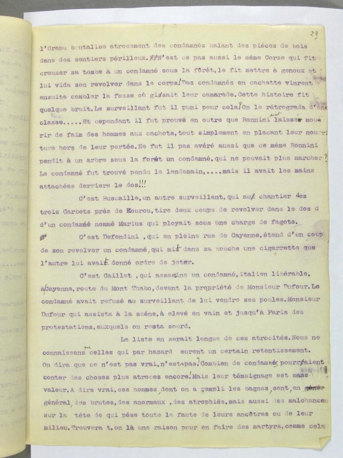 Document tapuscrit
