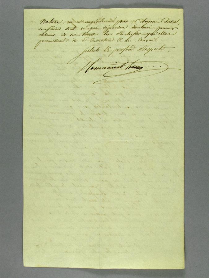 Texte manuscrit, extrait du dossier de Toussaint Louverture