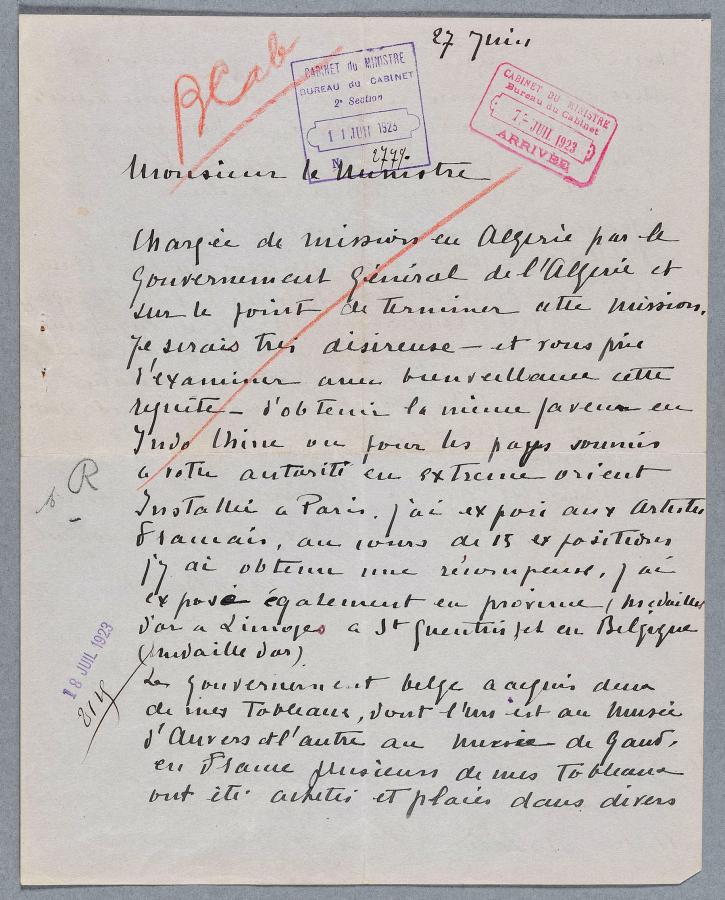 Lettre manuscrite
