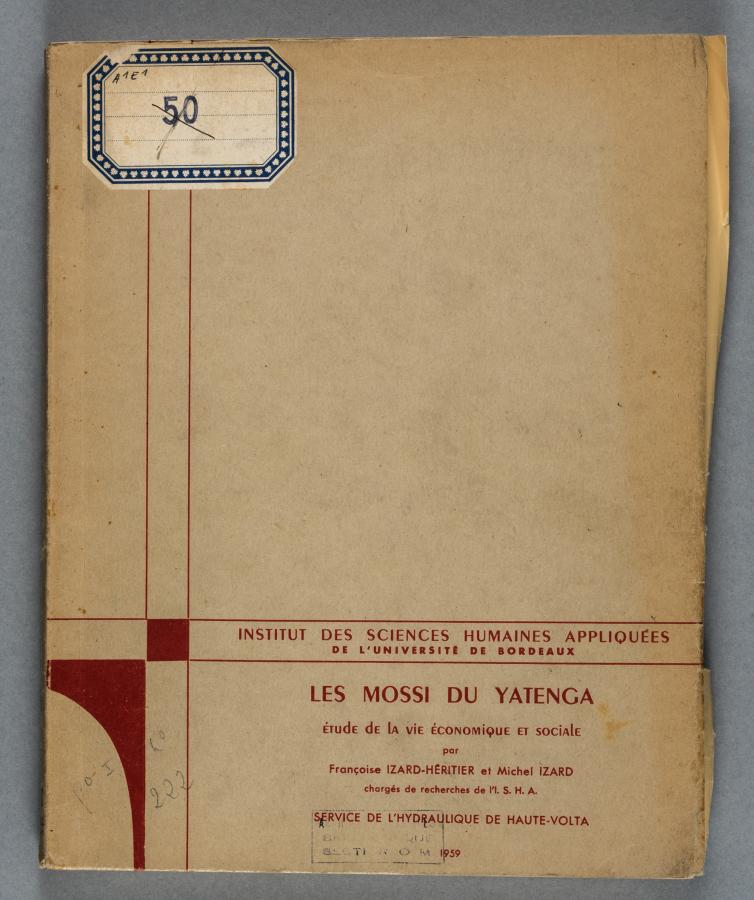 Couverture du rapport titré "Les Mossi de Yatenga".