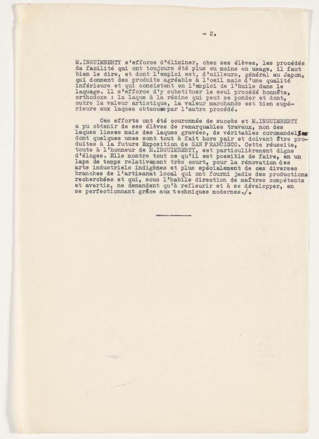 Document tapuscrit.
