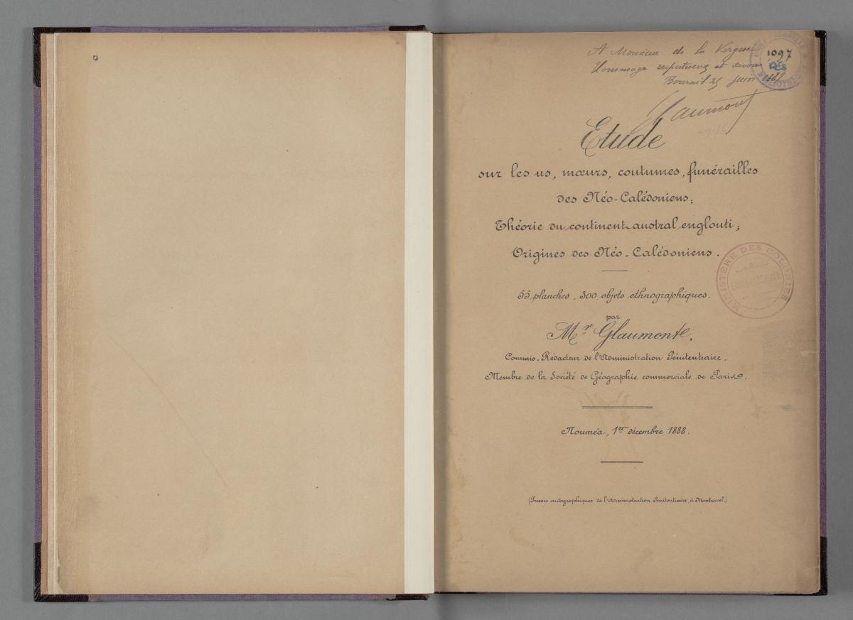 Page d'un ouvrage issu de la réserve de la bibliothèque