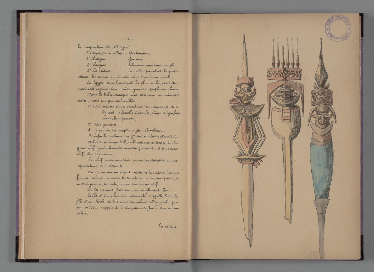 Page d'un ouvrage issu de la réserve de la bibliothèque