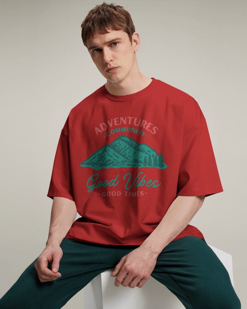 Minimalist Studio T Shirt Mockup Male Model Sitting In Casual Pose Neutral Background Modern And Relaxed Ambience 577