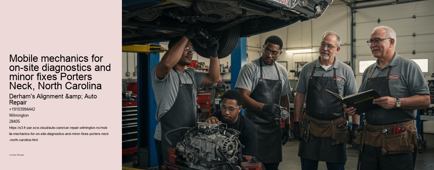 Mobile mechanics for on-site diagnostics and minor fixes Porters Neck, North Carolina