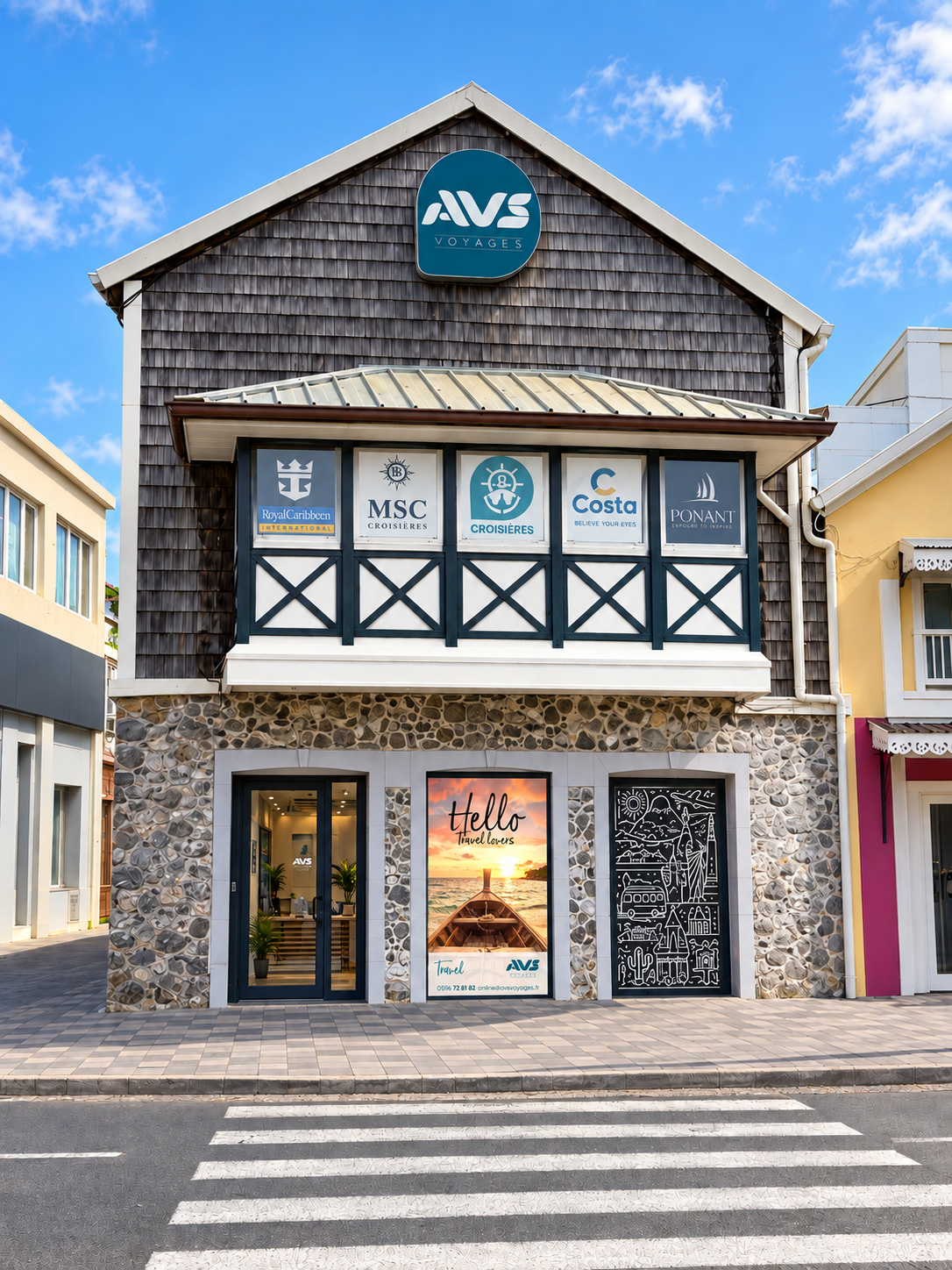 AVS Voyages, Façade