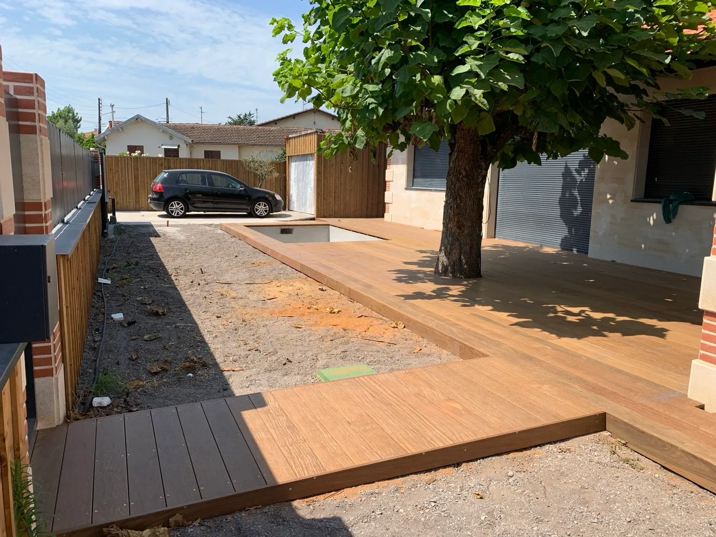 Pose d’une terrasse en IPE