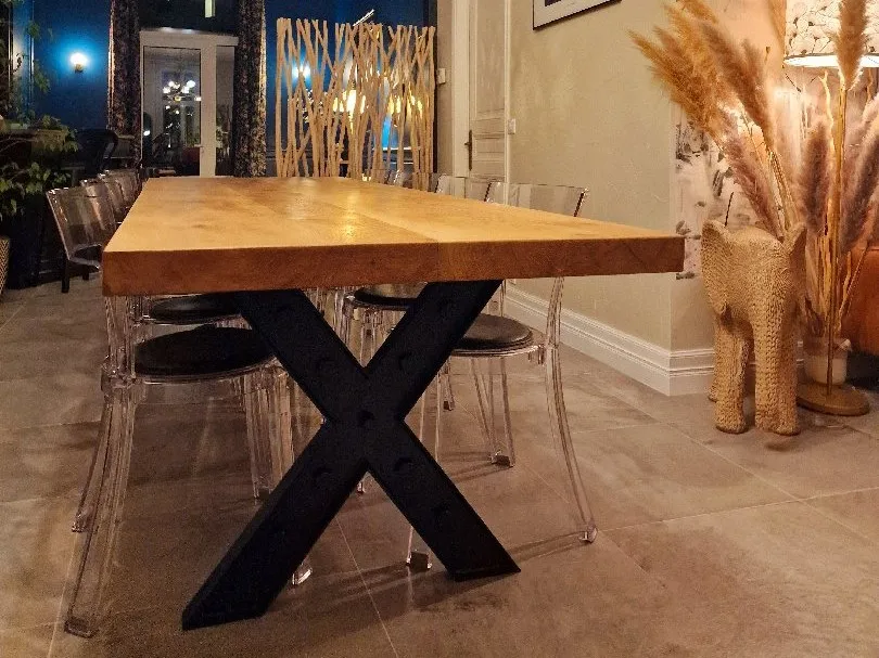table bois metal