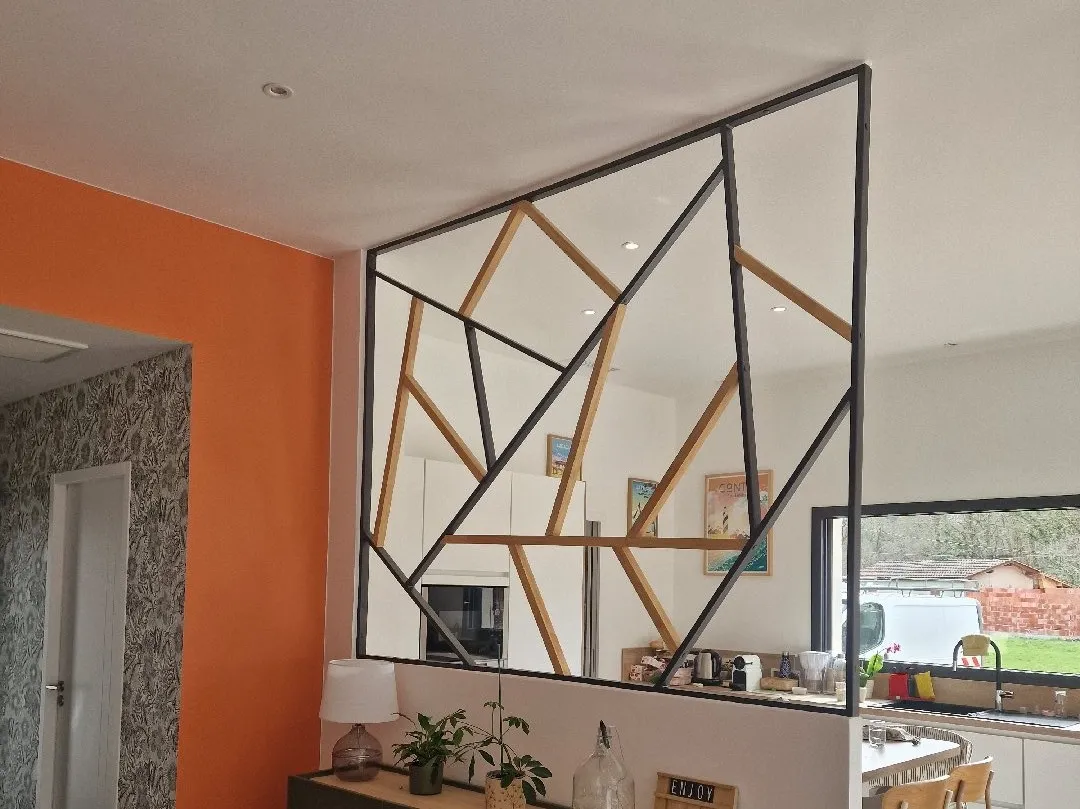 claustra décoratif bois metal