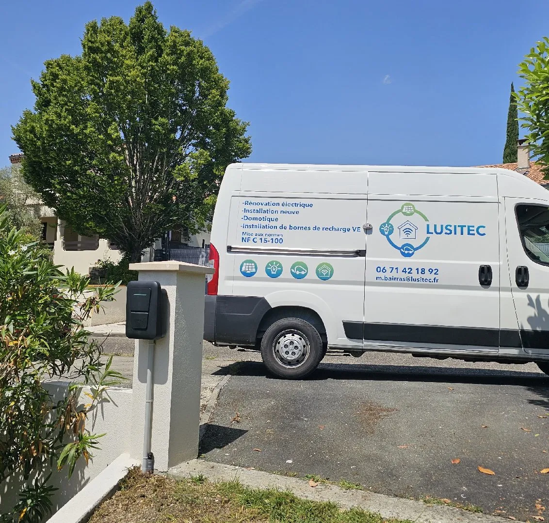 Installation d'une borne de recharge HAGER