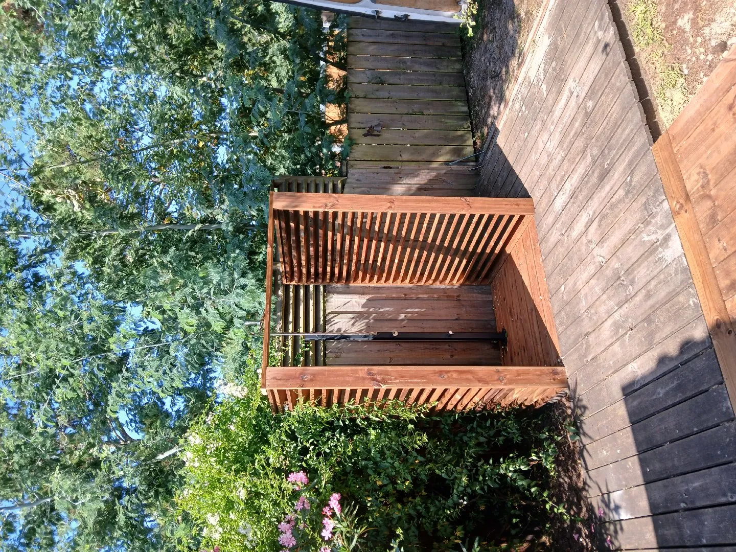 douche et terrasse bois