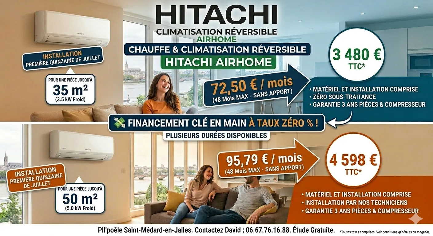 PAC RÉVERSIBLE Clim ❄️/ Chauffage 🔥