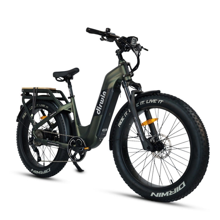 How do Dirwin electric bikes help riders explore different terrains easily?