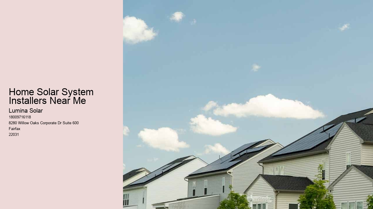 Home Solar System Installers Near Me
