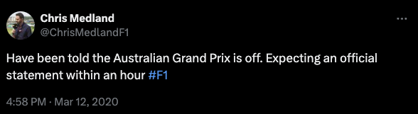 Australian GP is called off