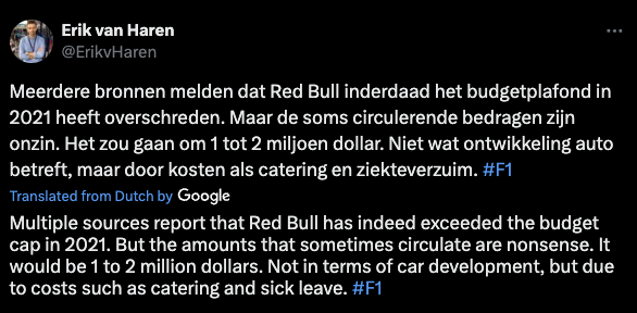Red Bull has exceeded the cost cap in 2021