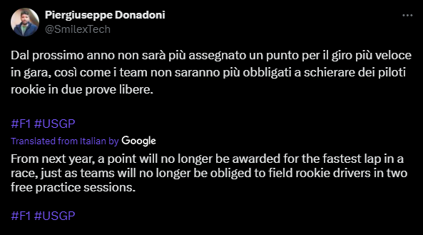 Two rookie free practice sessions will no longer be mandatory in 2025