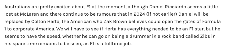 Colton Herta will Replace Daniel Ricciardo at McLaren