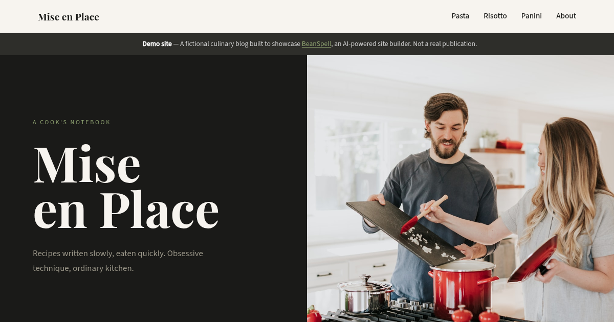 Mise en Place culinary blog