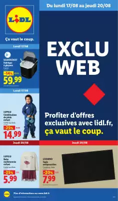 Couverture du catalogue Catalogue Lidl | les exclus web de la semaine