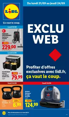 Couverture du catalogue Du 21/09 au 24/09 Les Exclus Web de la semaine