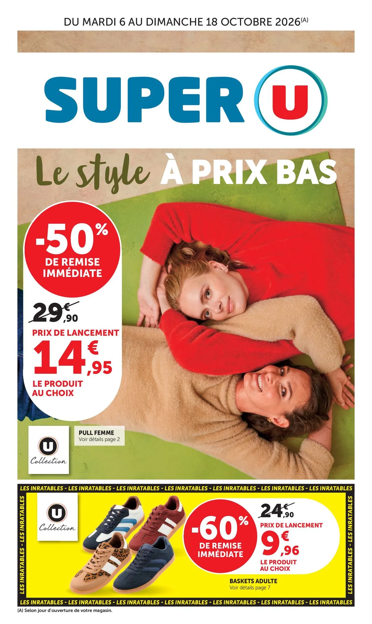 Couverture du catalogue Mode à prix bas !