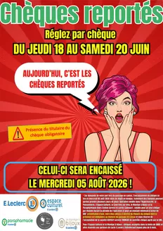 Couverture du catalogue Operation cheque reporte 06 2026