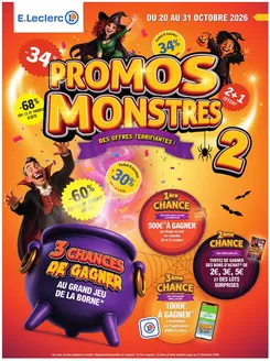 Couverture du catalogue Promos monstres des offres terrifiantes!