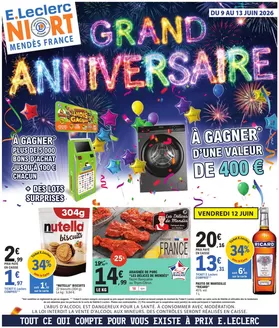 Couverture du catalogue Anniversaire