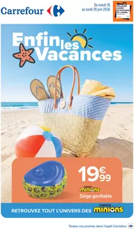 Couverture du catalogue Enfin les vacances