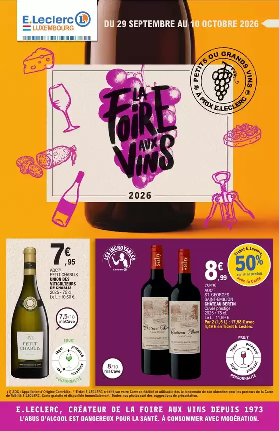 Couverture du catalogue Foire aux vins