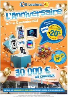Couverture du catalogue Anniversaire magasin sept 2026