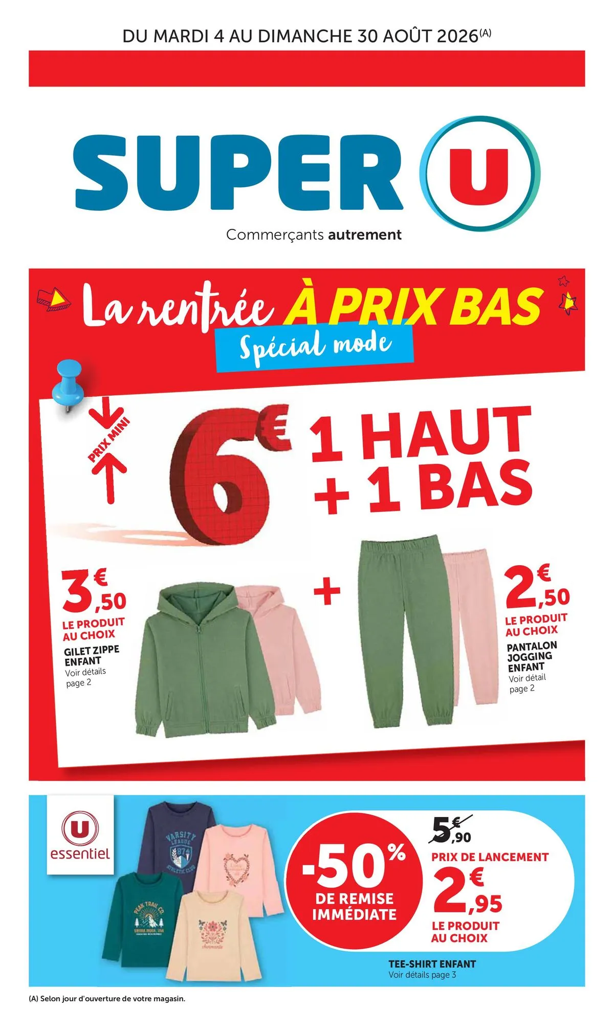 Couverture Les prix bas de la rentrée. spécial mode !