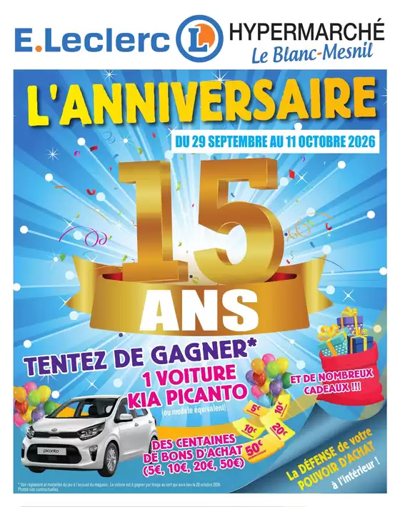 Couverture du catalogue Anniversaire 15 ans magasin