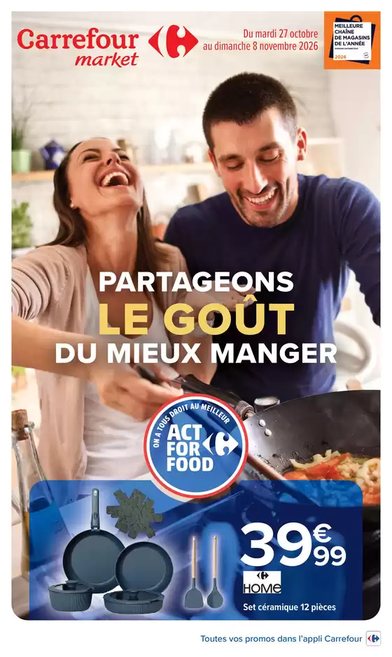 Couverture du catalogue Partageons le goût du mieux manger