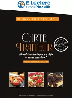 Couverture Carte traiteur permanente